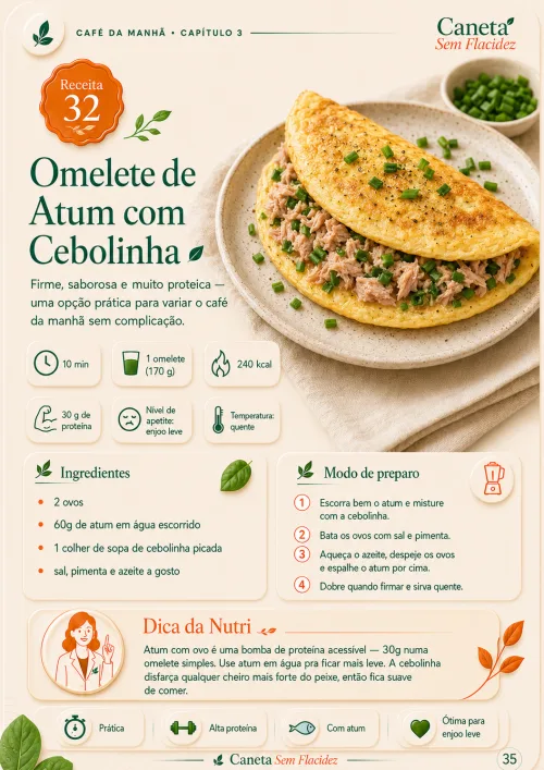 Receita 32 — Omelete de Atum com Cebolinha